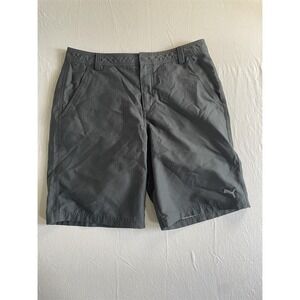 Puma 34x10.5" Gray Herringbone Flat Front Cell Performance‎ Golf Mens Shorts